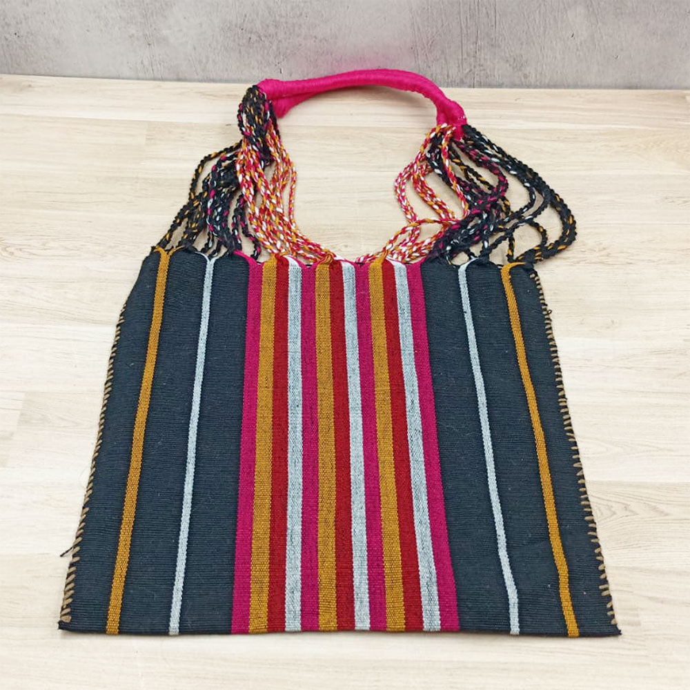 Bolsa a rayas tejida en telar chica de Chiapas – Tikal