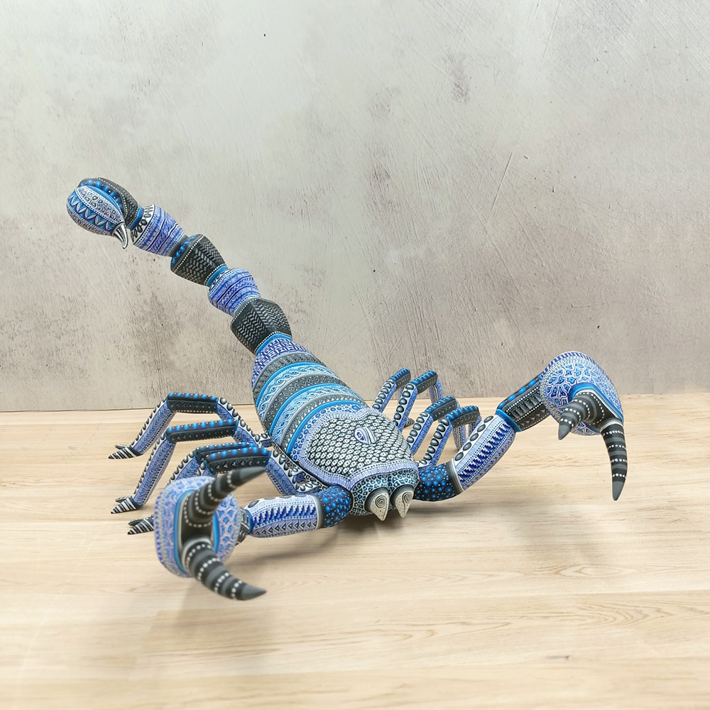 Blue alebrije scorpion