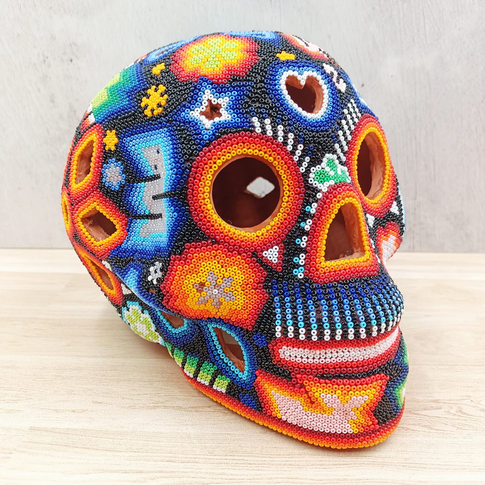 Skull Huichol Art