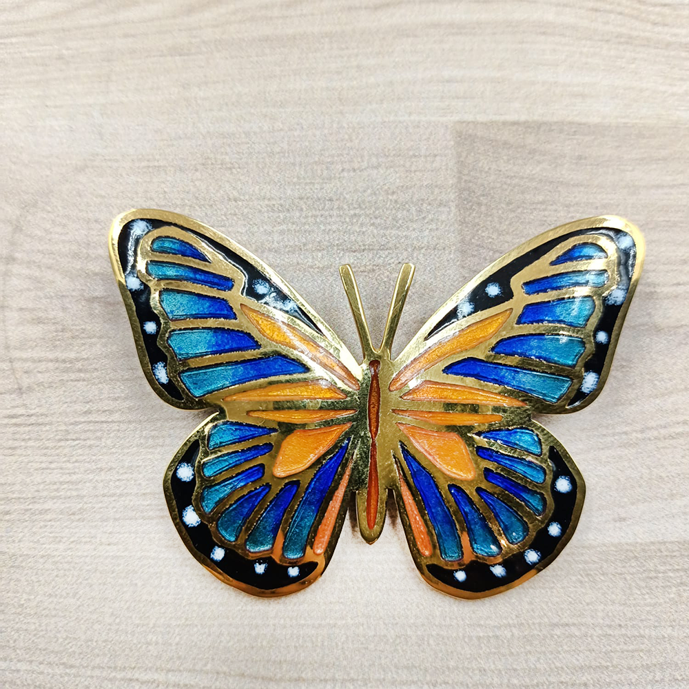 Prendedor broche mariposa monarca