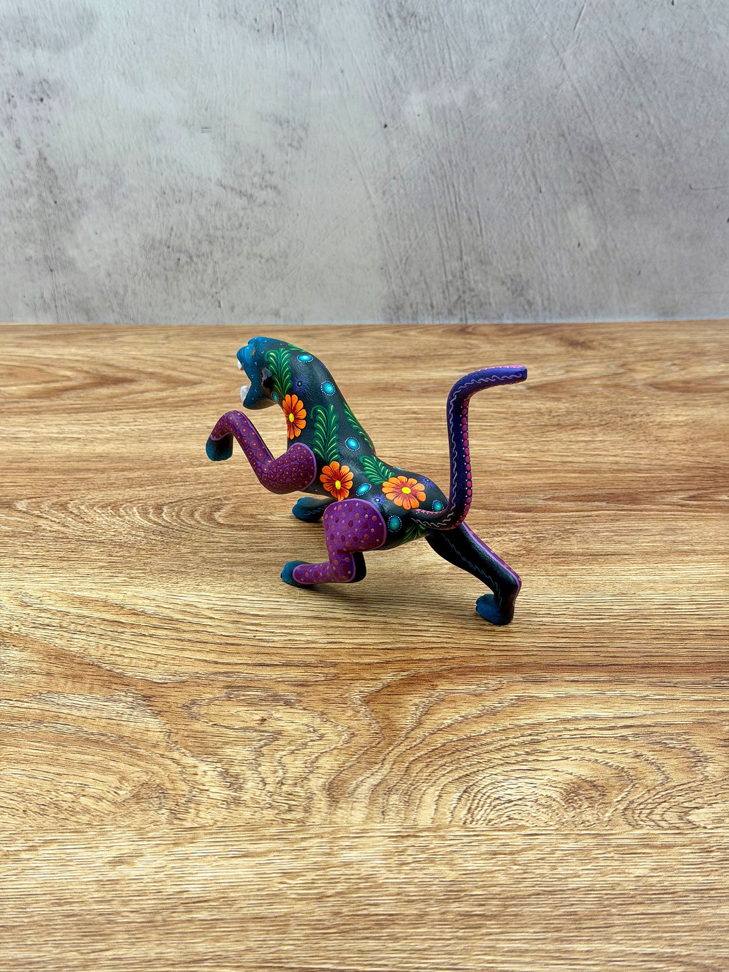 Black and purple alebrije jaguar