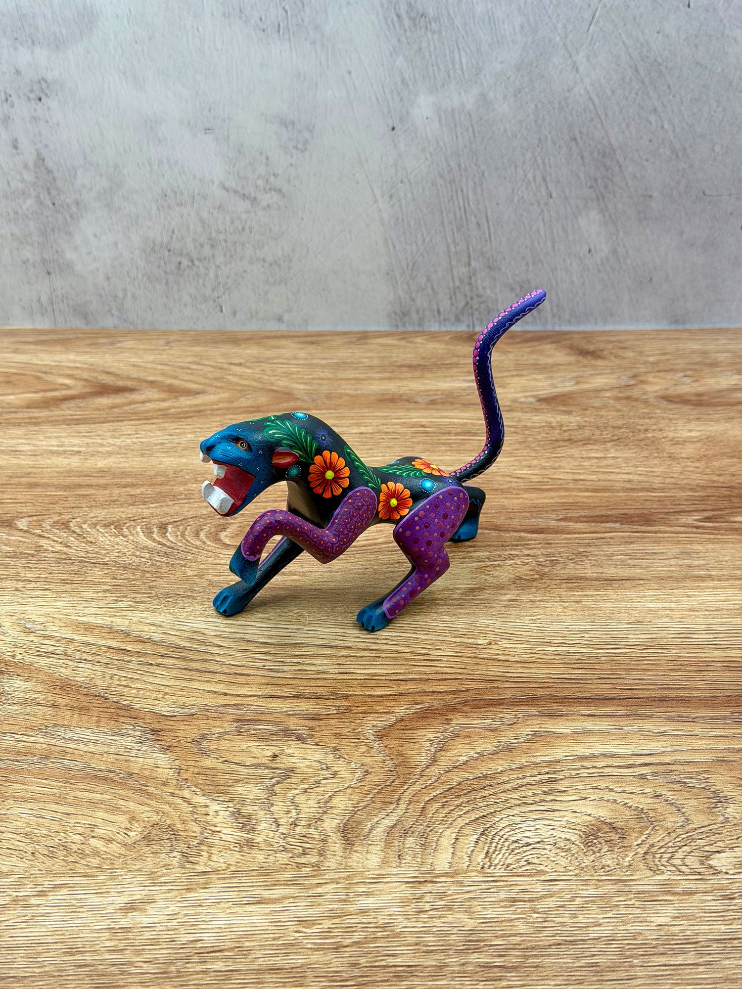 Black and purple alebrije jaguar