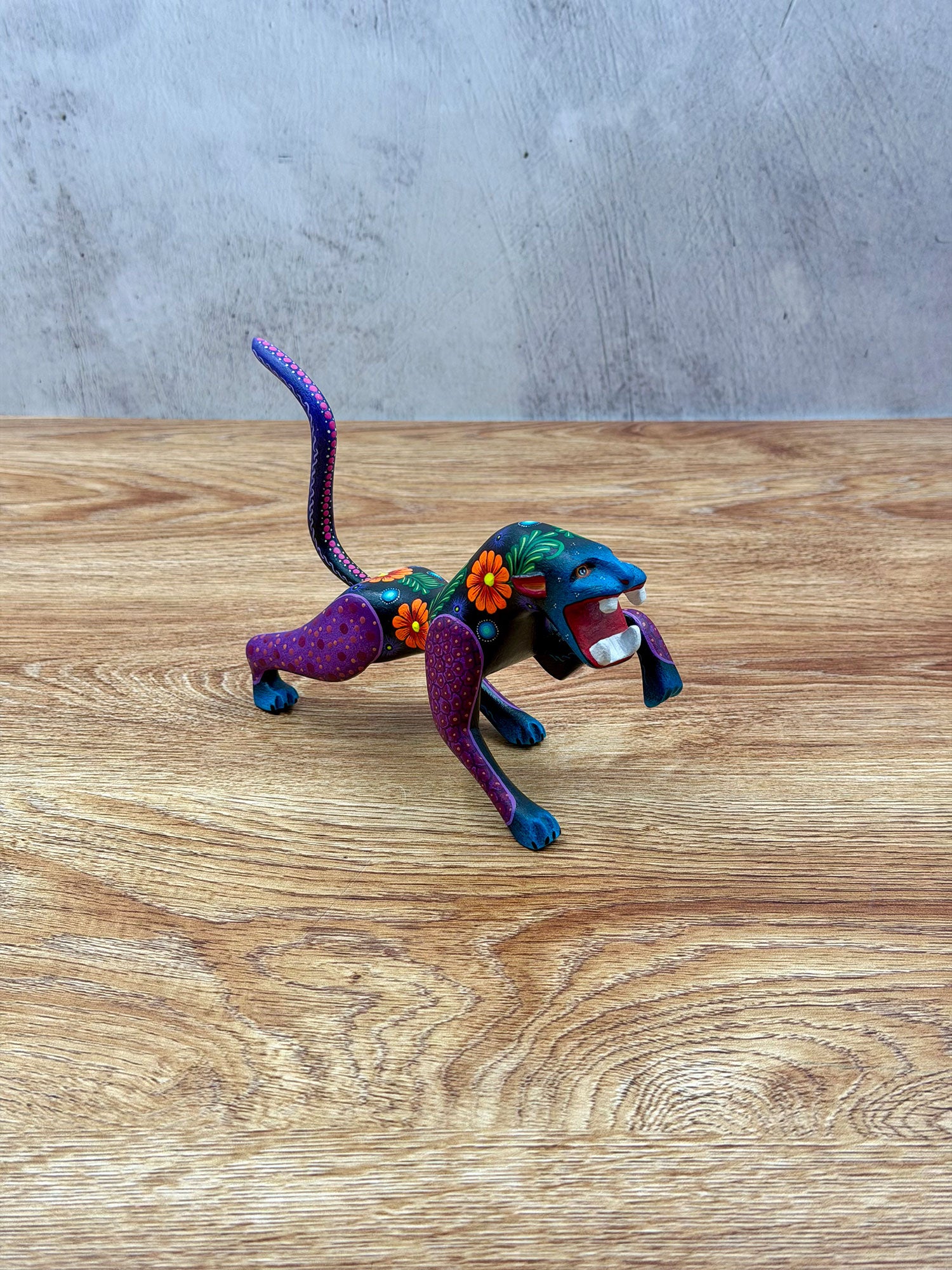 Black and purple alebrije jaguar