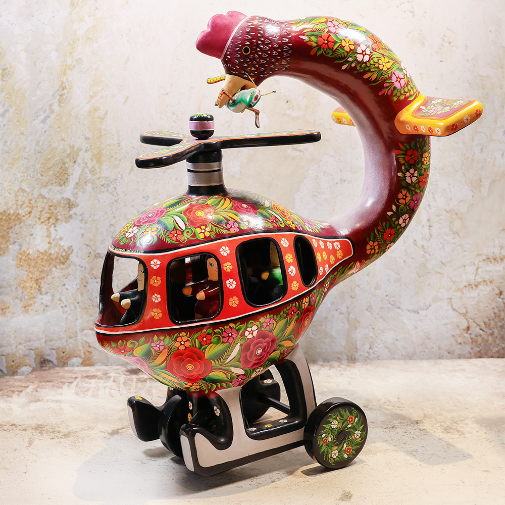 Large Gourd Helicopter Handcrafted Toy