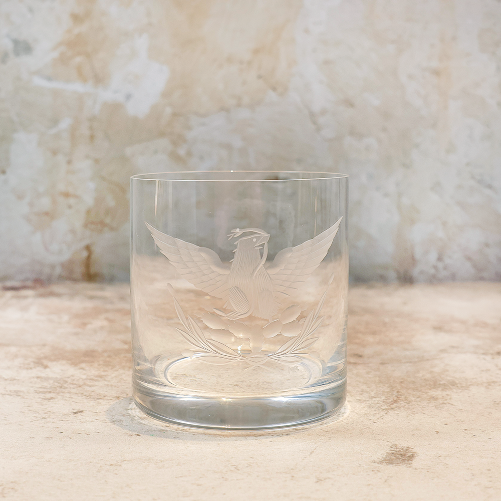 Glass with eagle