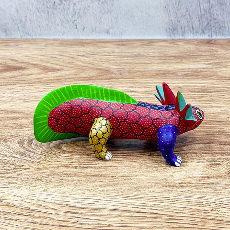 Colorful alebrije axolotl