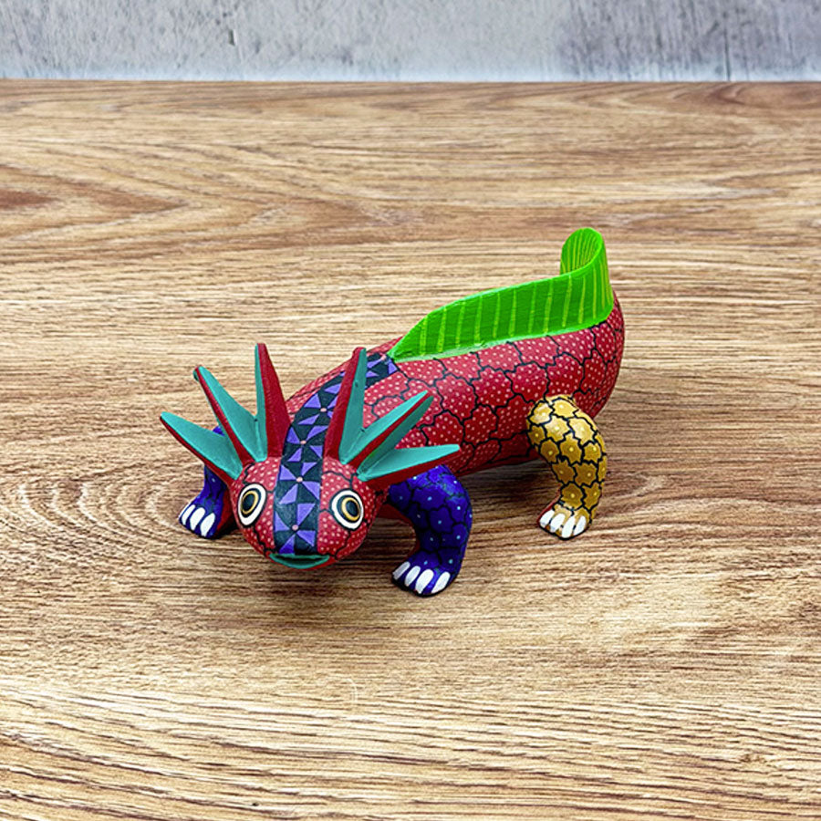 Colorful alebrije axolotl