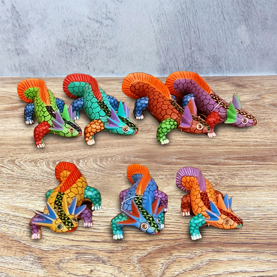 Colorful alebrije axolotl