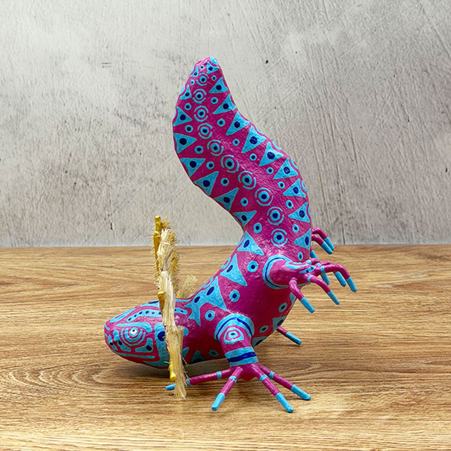 Axolotl decorated with geometric motifs