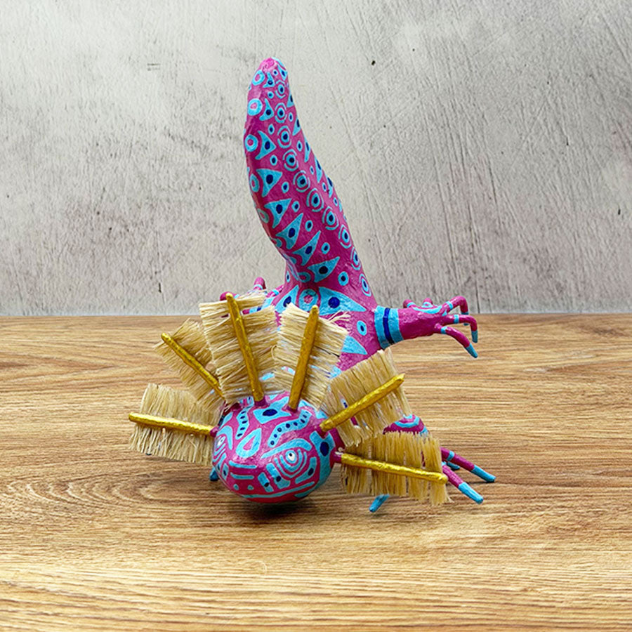Axolotl decorated with geometric motifs