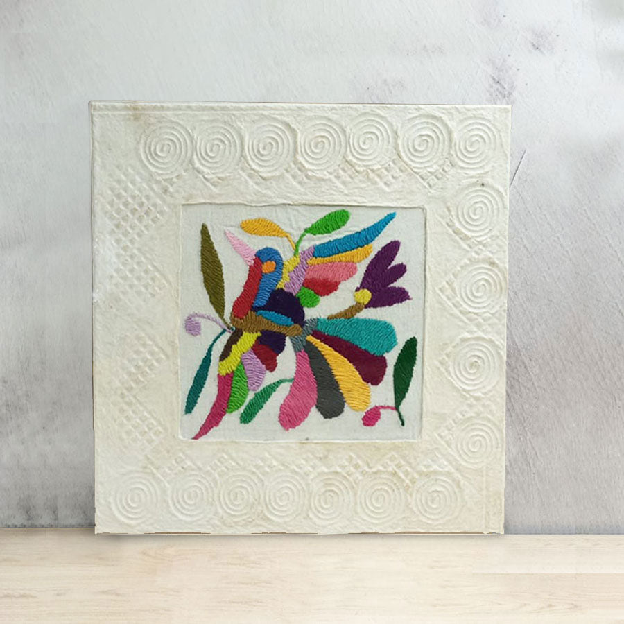 Amate con arte otomí mediano