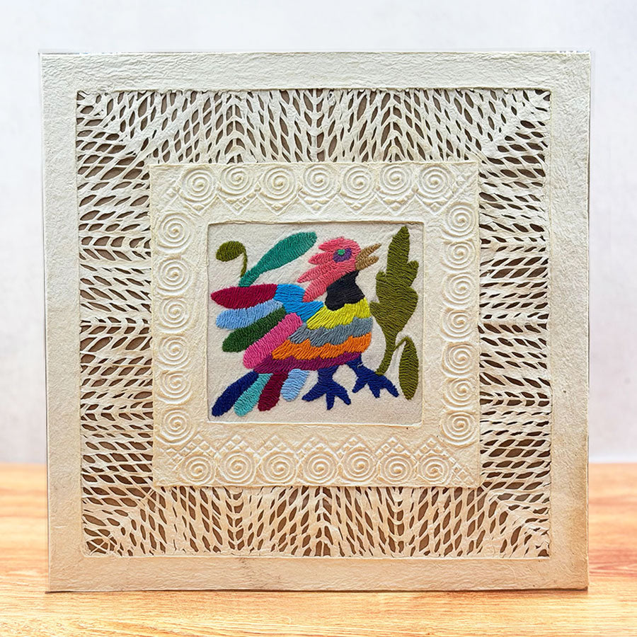 Amate con arte otomí mediano