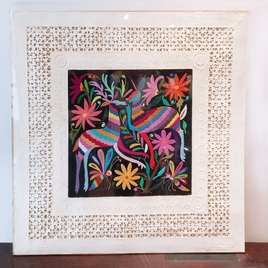 Extra large amate with Otomi art