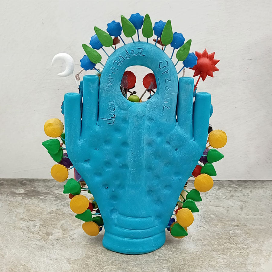 Árbol de la vida aqua con juguetes mexicanos