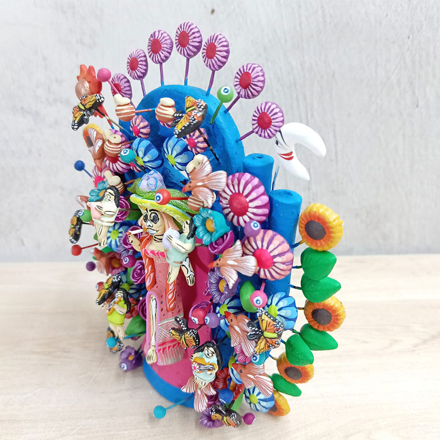 Blue tree of life with Catrina