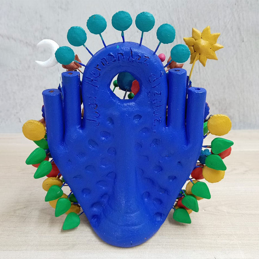 Navy blue tree of life with little animals