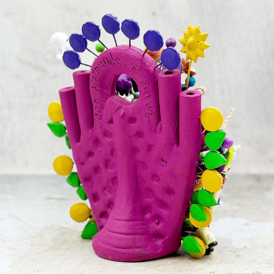 Blue tree of life with Mexican toys