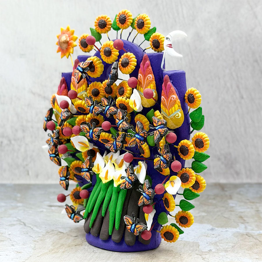 Tree of life with calla lilies and sunflowers