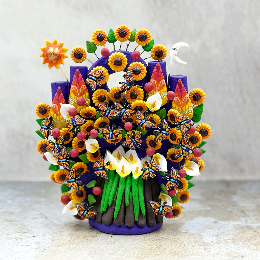 Tree of life with calla lilies and sunflowers