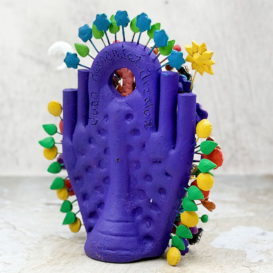 Árbol de la vida con alfarería mexicana