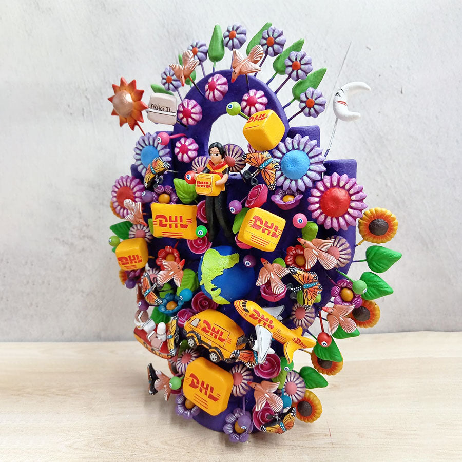 Tree of life with a parcel delivery service theme