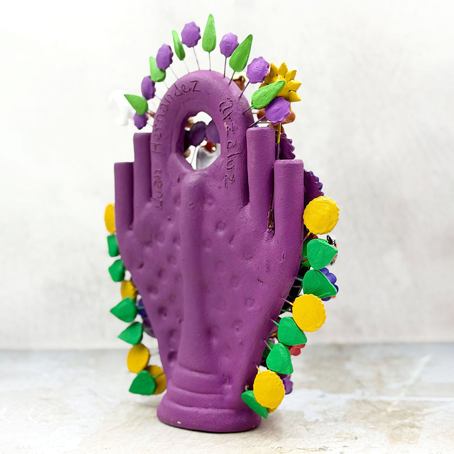 Purple tree of life with traditional costumes
