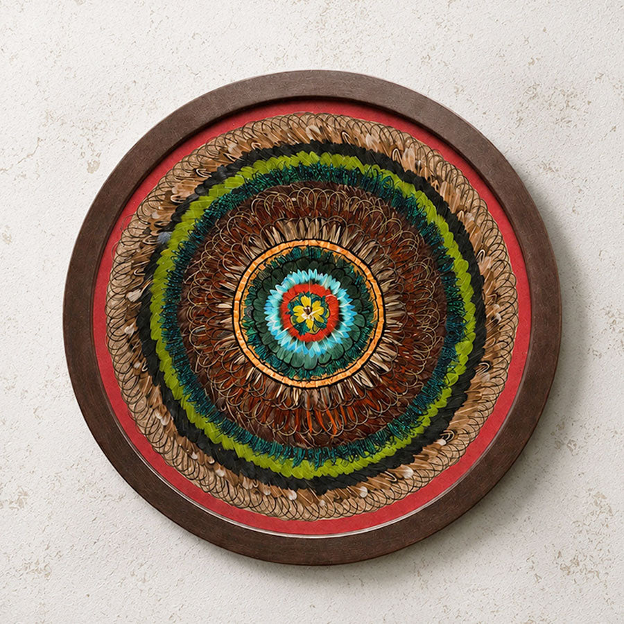 Atrapasueños con arte plumaria