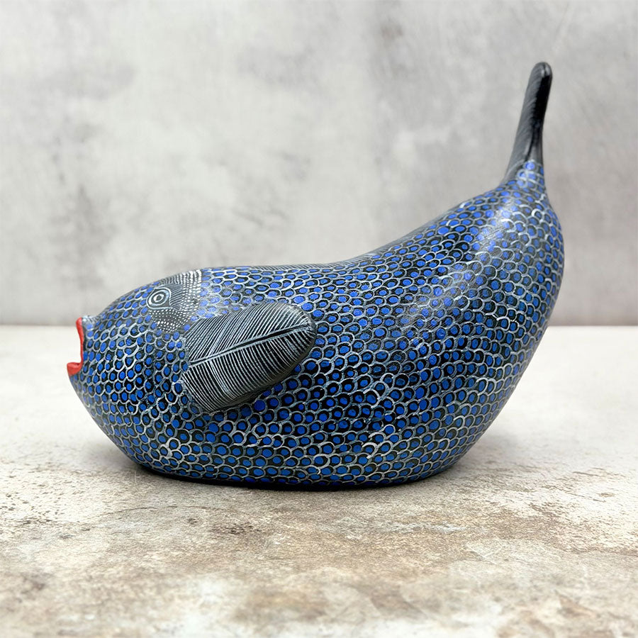 Decorated blue whale