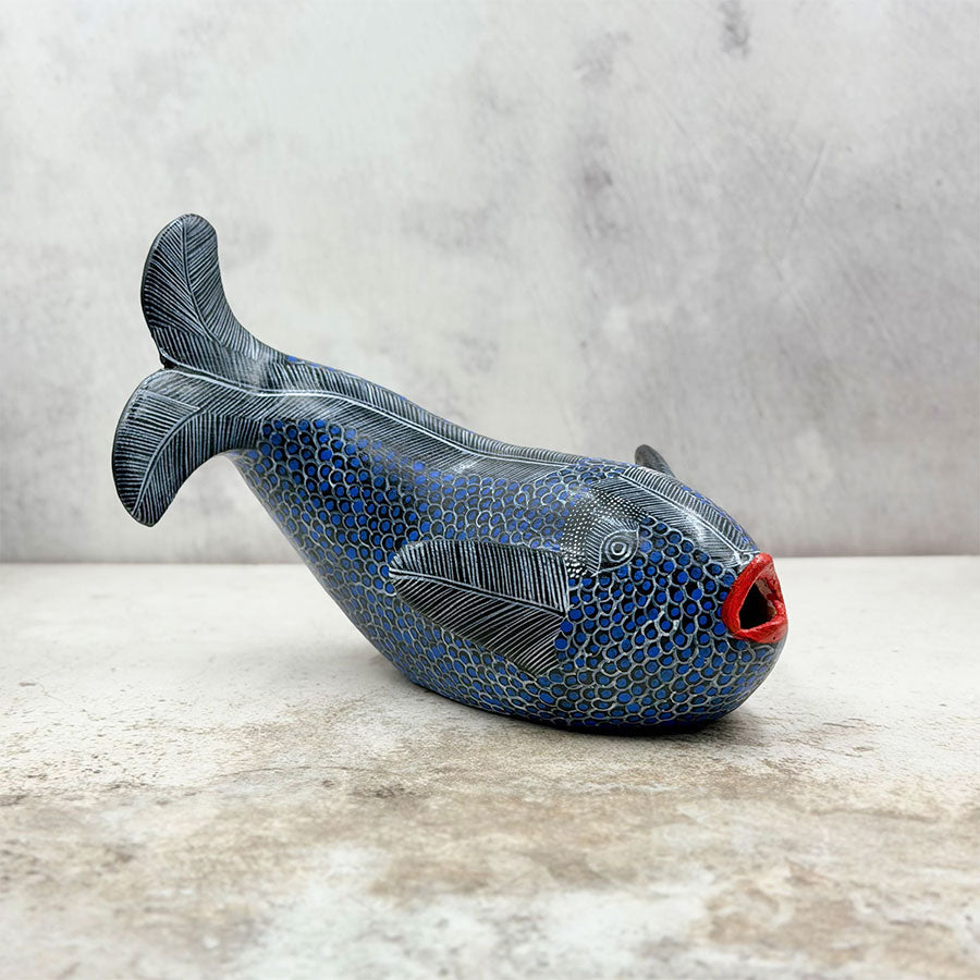 Decorated blue whale