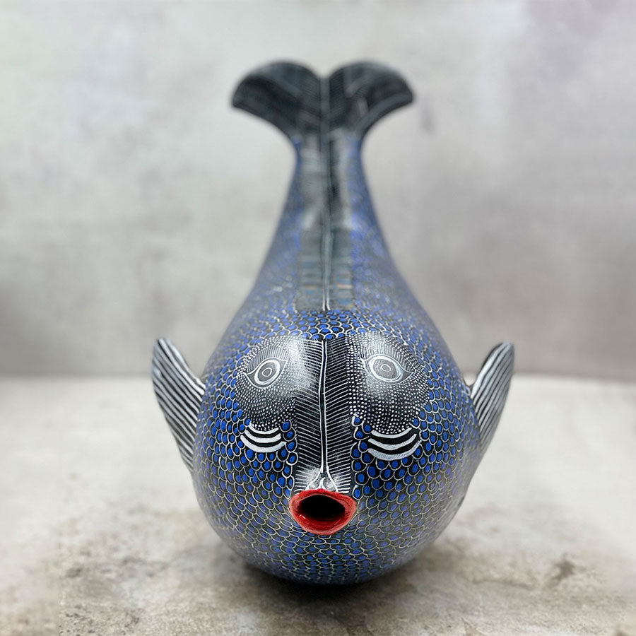 Decorated blue whale