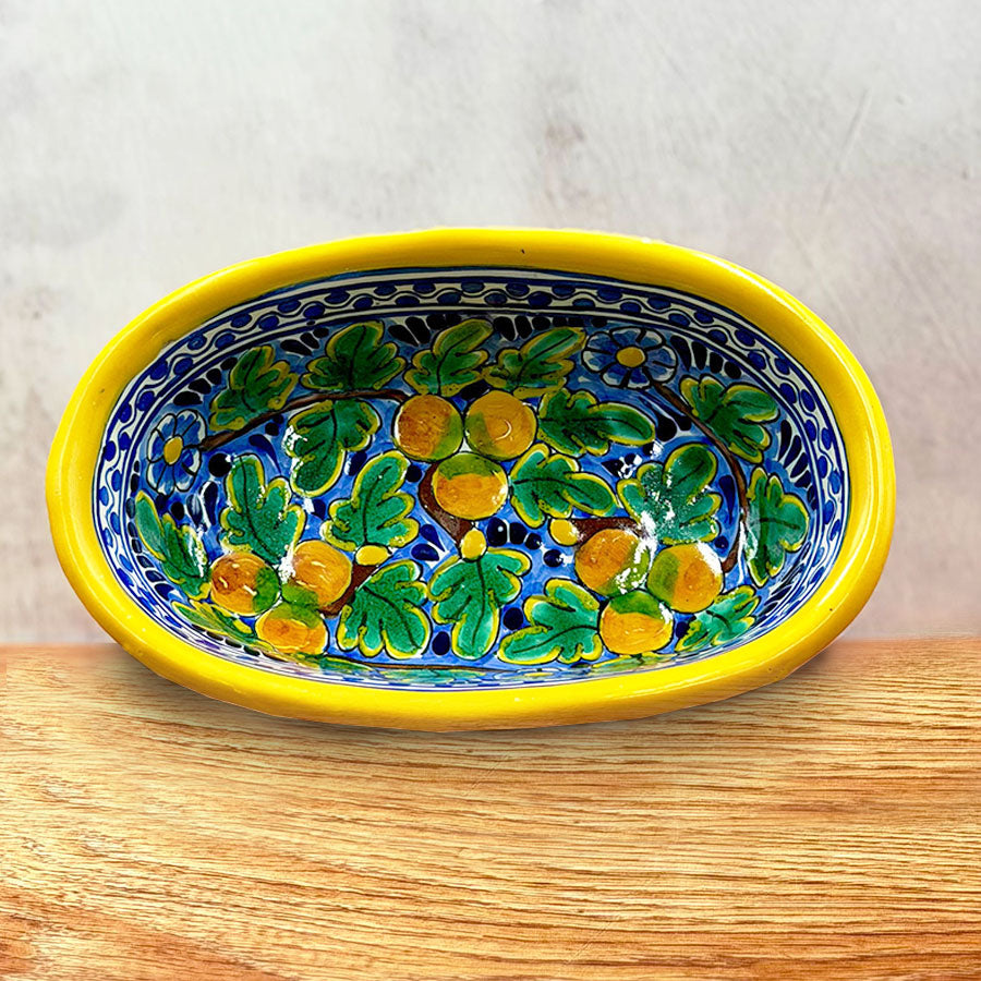 Double-sided tray with orange design