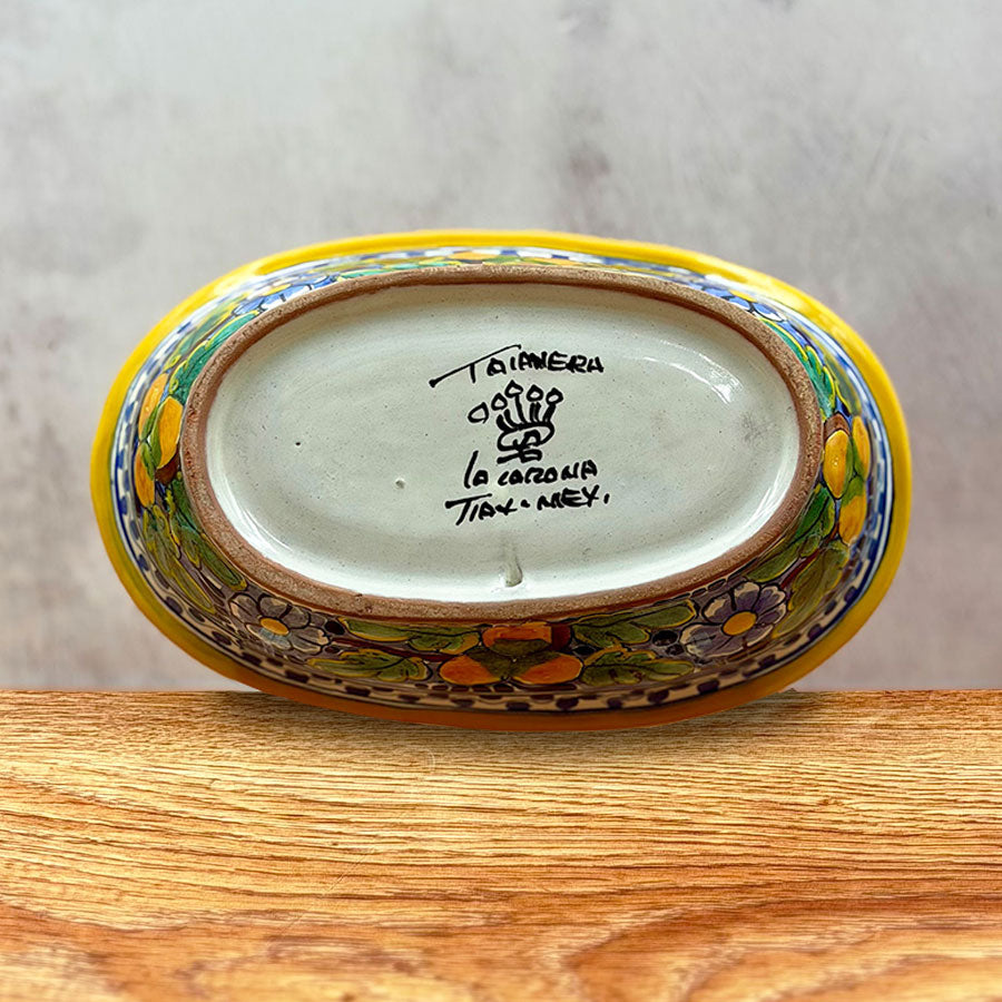 Double-sided tray with orange design