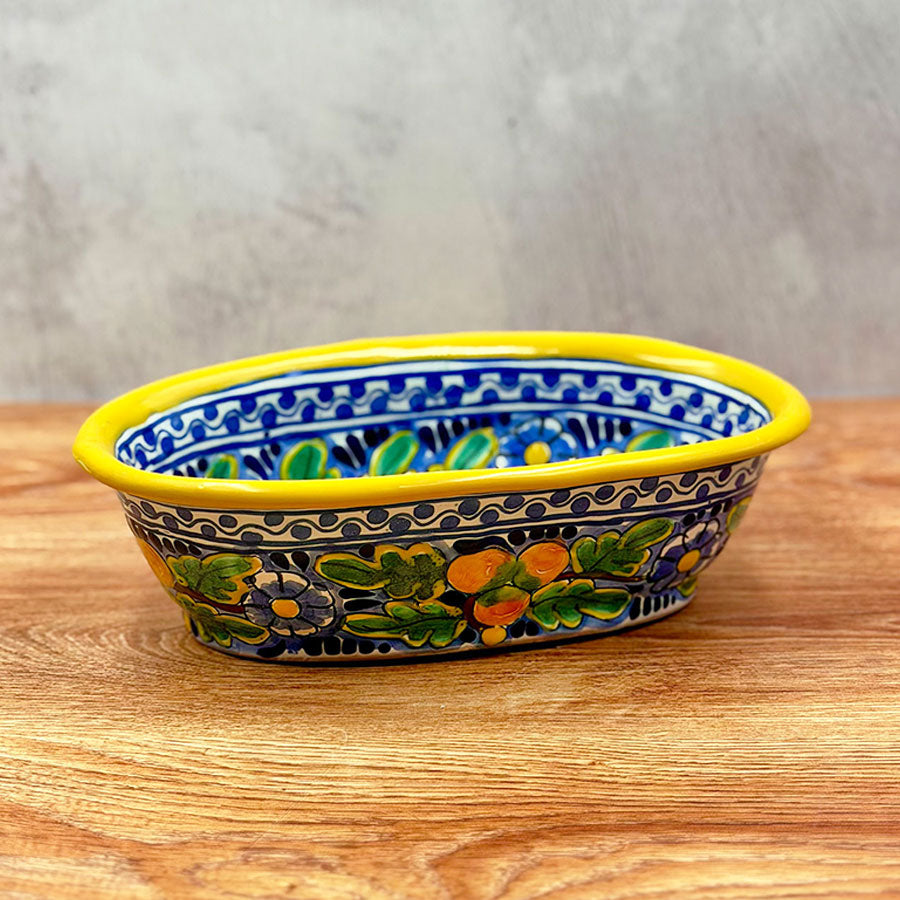 Double-sided tray with orange design
