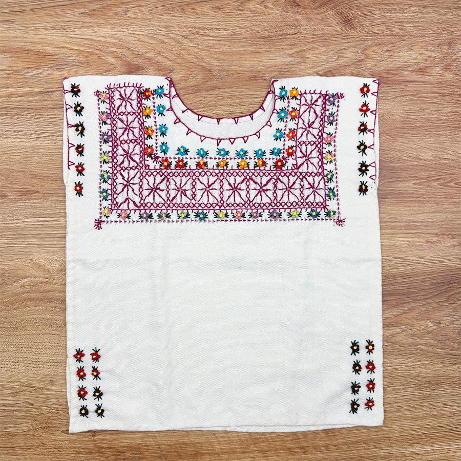 Girl's red stars square blouse