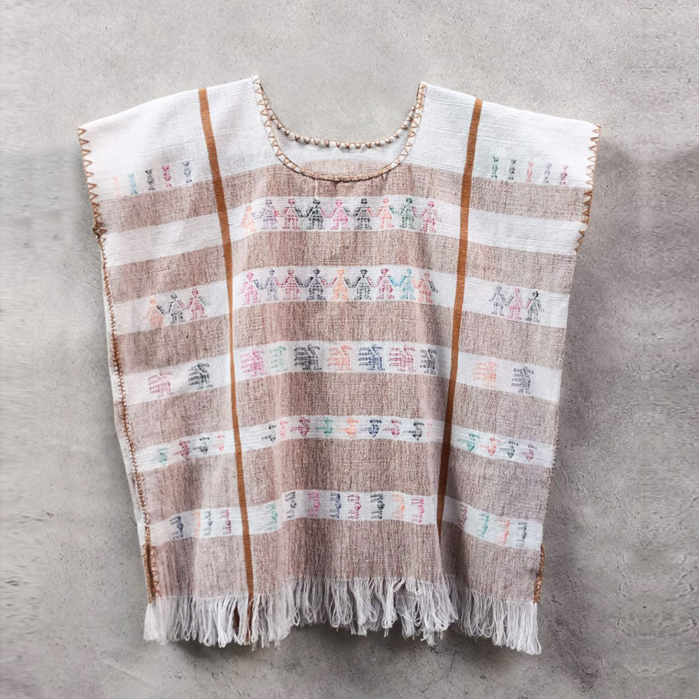 Brown striped knitted blouse