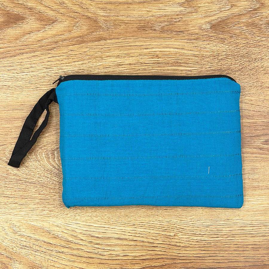 Bag with colorful embroidered flowers