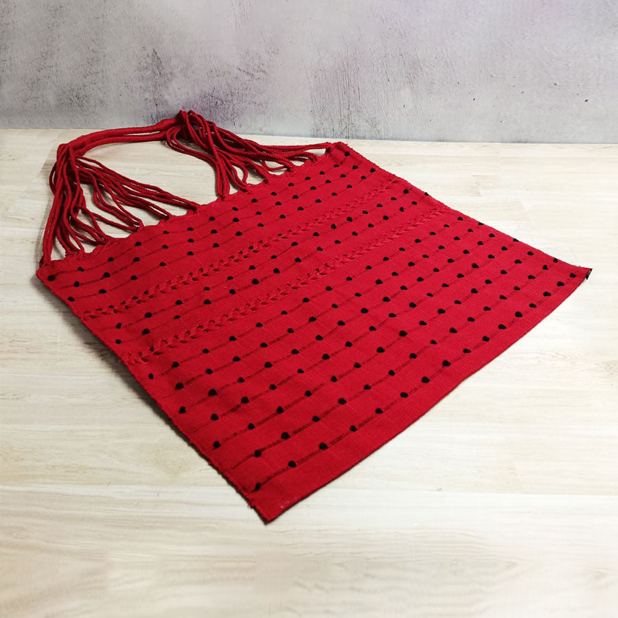 Large handbag with small ball design