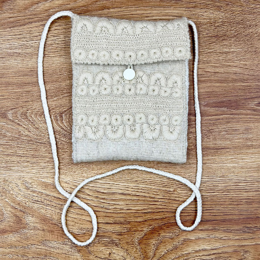 Gray bag with embroidery