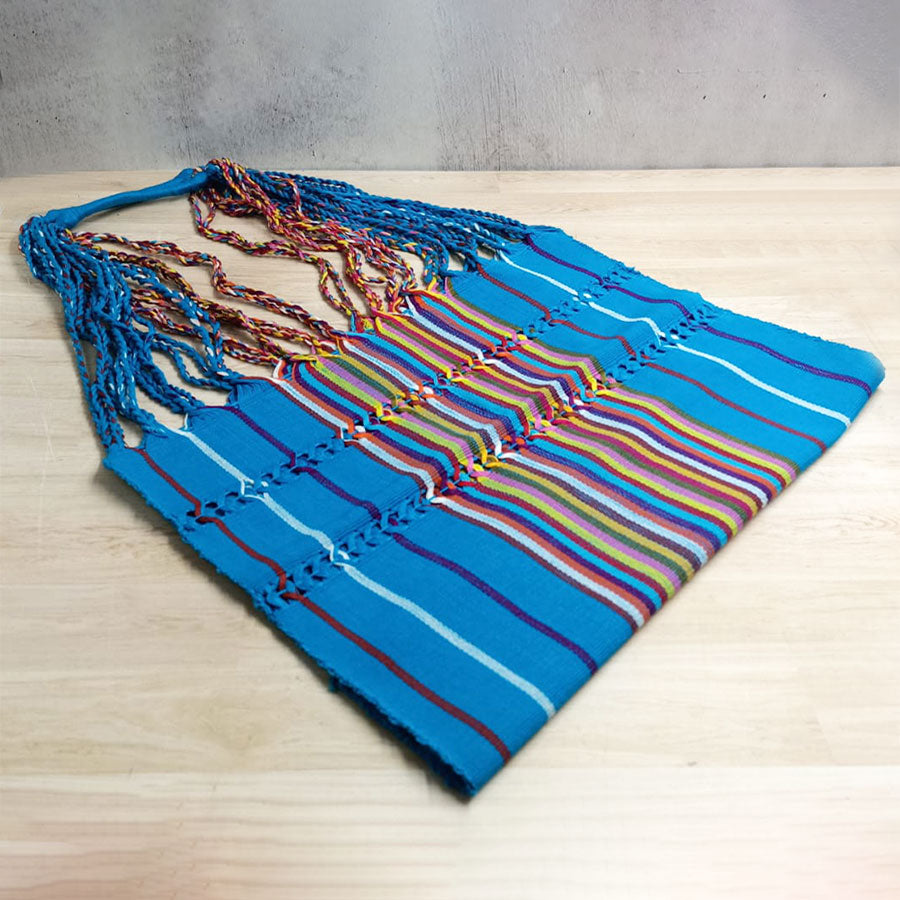 Bolsa a rayas de telar