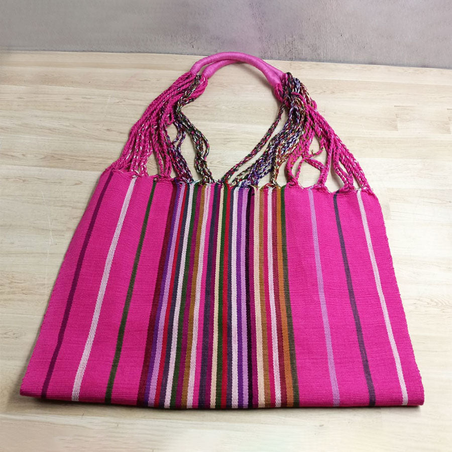 Bolsa a rayas de telar