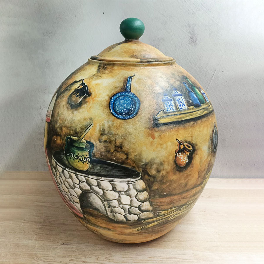 Bombonera larga con cocina mexicana café mediana