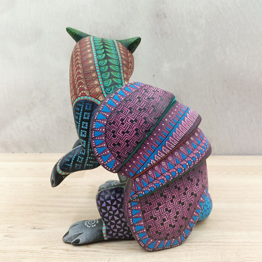 Alebrije owl fusion with armadillo