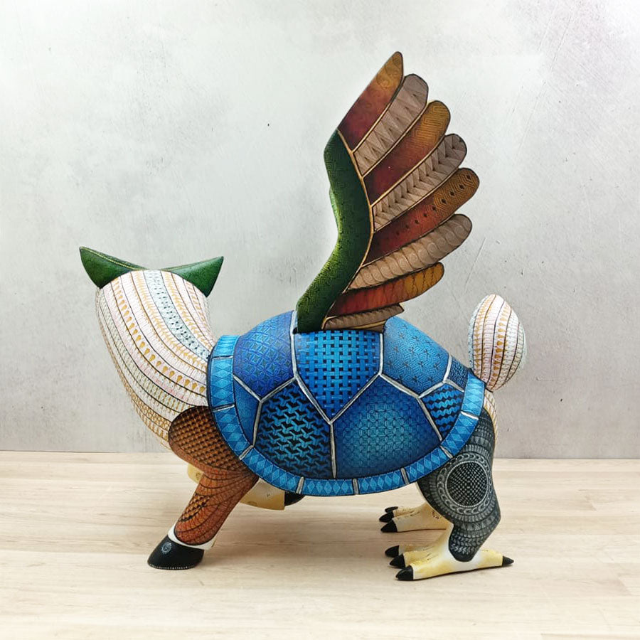 Fusión alebrije búho con tortuga