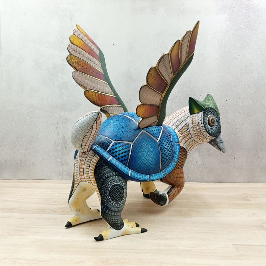 Alebrije owl fusion with turtle
