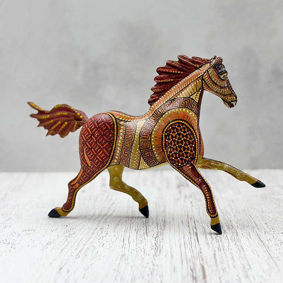 Brown alebrije horse