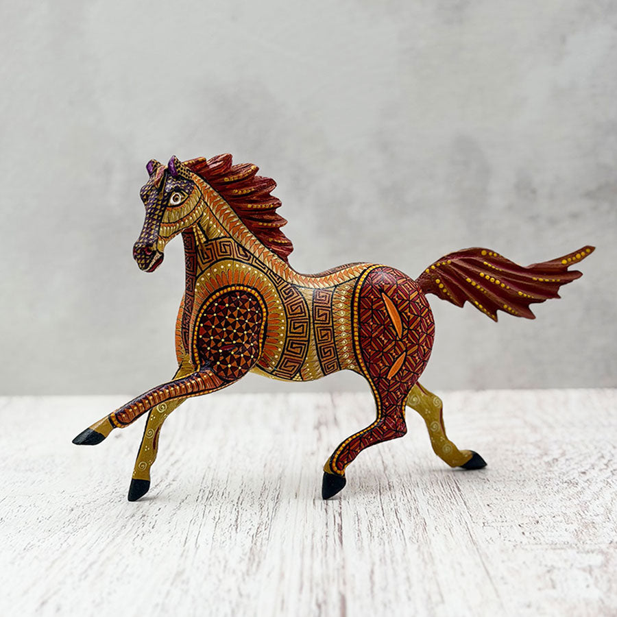 Brown alebrije horse