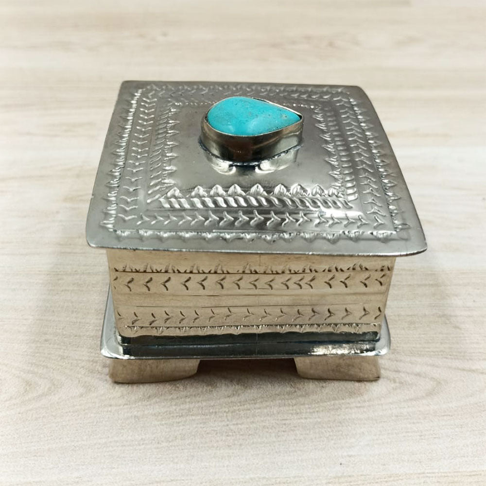 Low box with blue stone