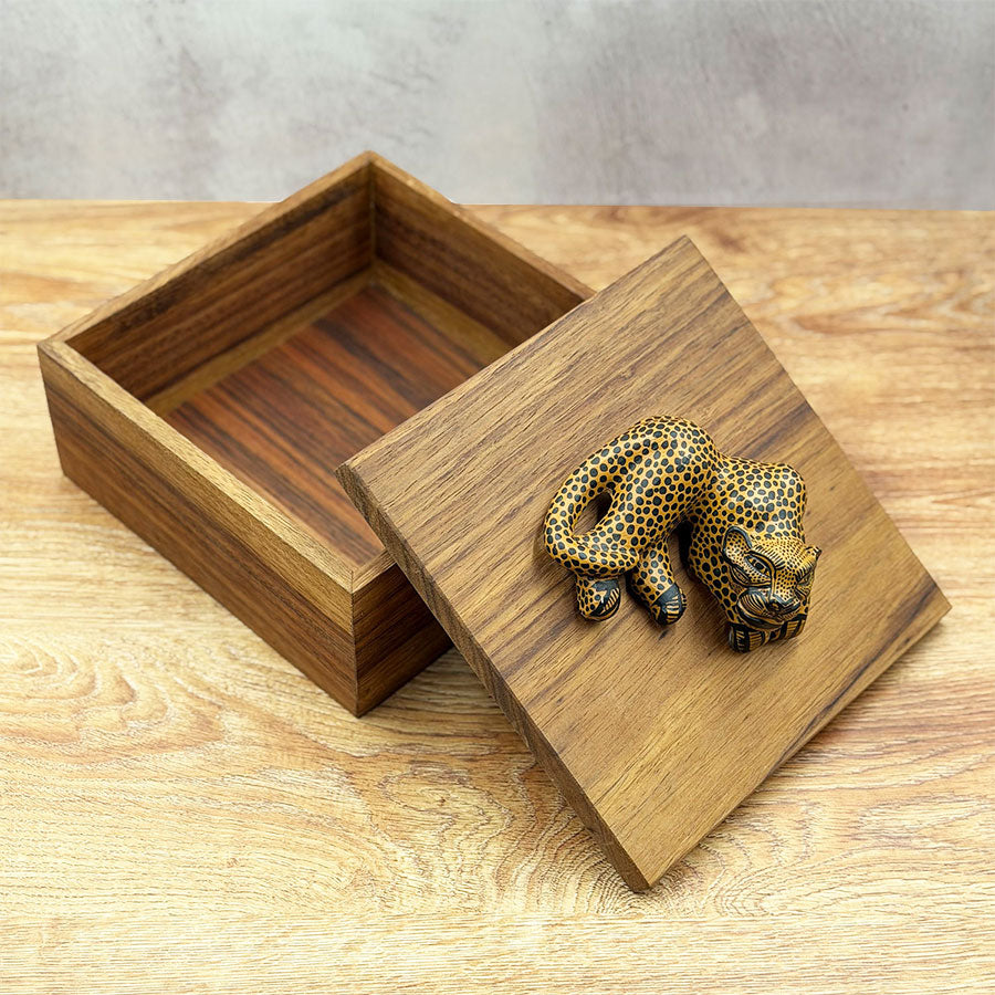 Square box with jaguar
