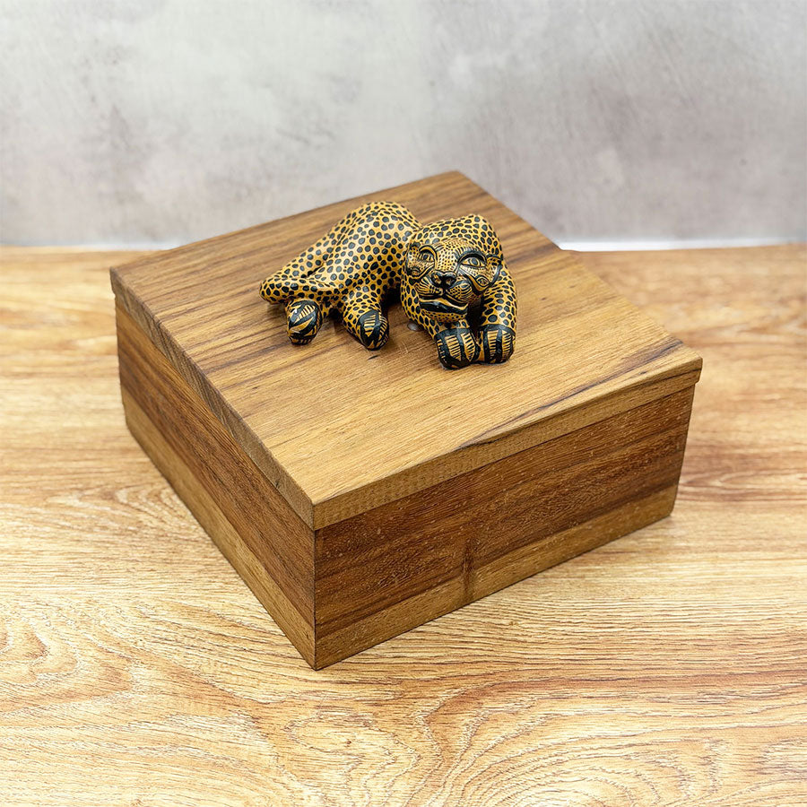 Square box with jaguar