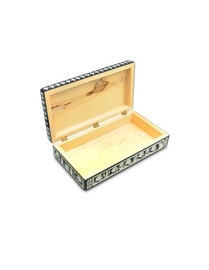 Caja para té diseño día de muertos en blanco y negro